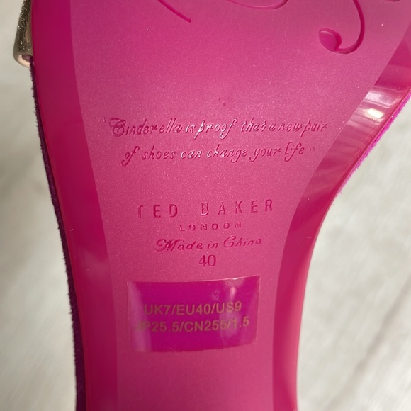 Ted Baker heels in rich purple/pink with rose gold - Picture 5 of 5